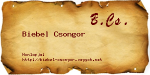 Biebel Csongor névjegykártya